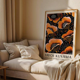 minimalist orange print for modern interiors