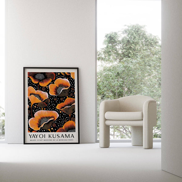 elegant orange print for stylish home decor
