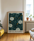 Kusama-inspired dotted dandelions art print