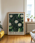 Modern dandelion art print inspired by Kusama