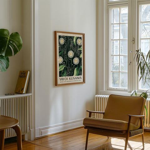 Contemporary botanical wall art with green tones