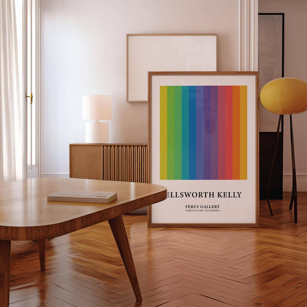 Colorful gallery wall art inspired by Ellsworth Kelly