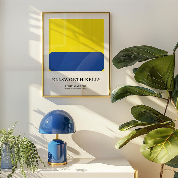 Contemporary minimalist artwork with vivid colors for stylish home decor