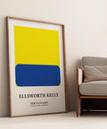 Bold minimalist yellow blue Kelly print