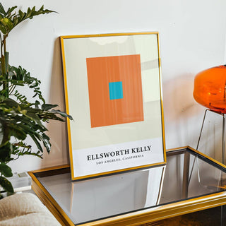 Abstract Ellsworth Kelly artwork with striking colour contrasts