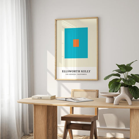 Minimalist Kelly-inspired vibrant wall print