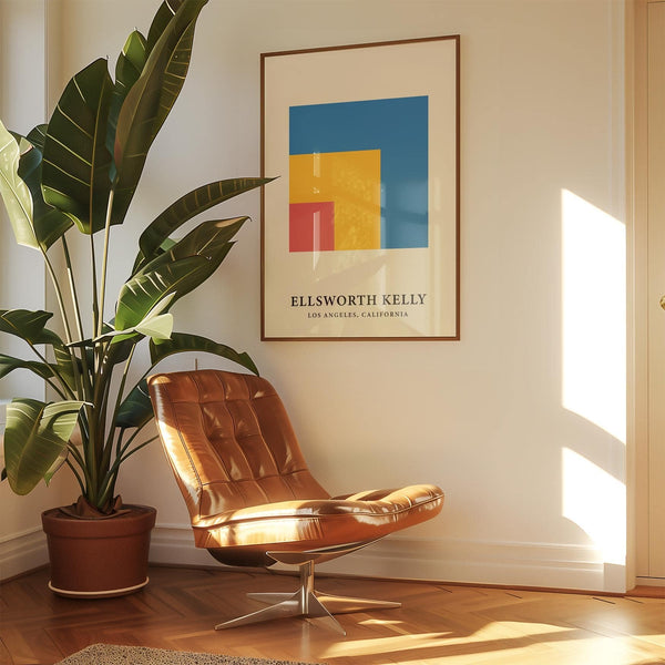 Retro-style modern minimal wall art featuring clean lines