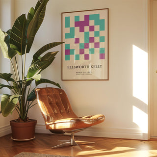 Minimalist Ellsworth Kelly pictures with sharp geometric shapes