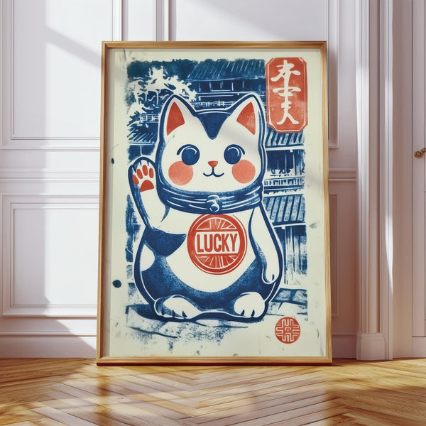 traditional lucky cat charm for prosperity