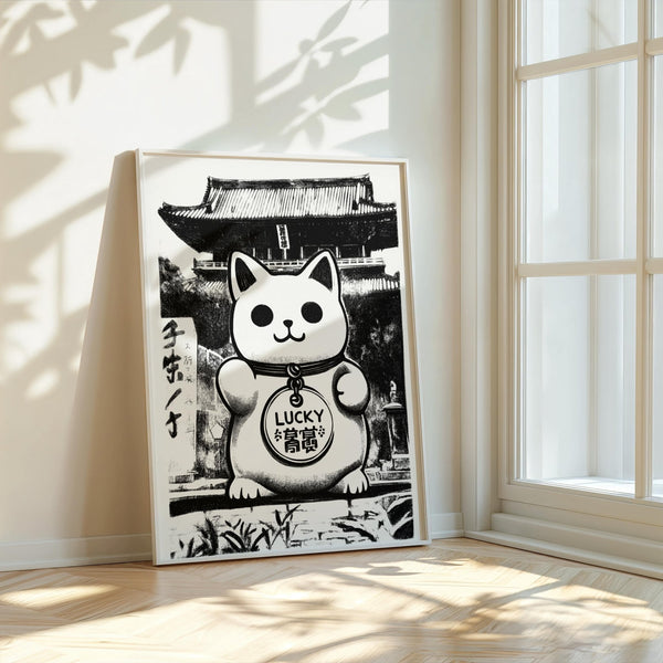 Asian wall decor print with clean, minimalist design