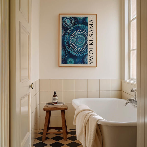 Matte poster of meditative dot-based mandala wall art