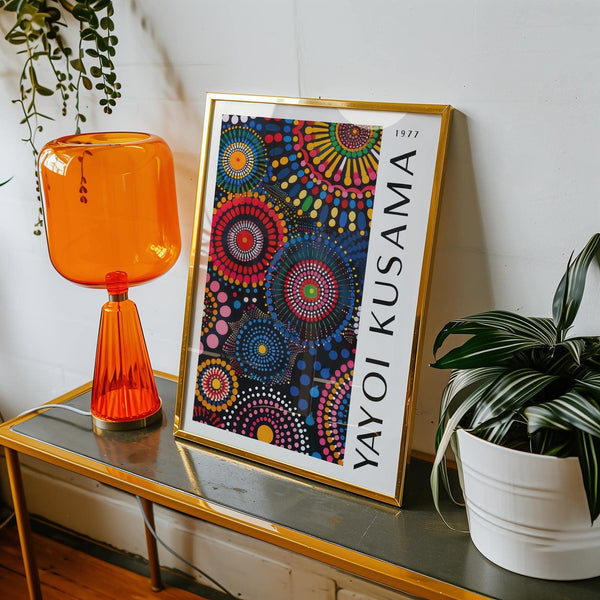 Concentric dot design bringing vibrancy to mandala art for wall