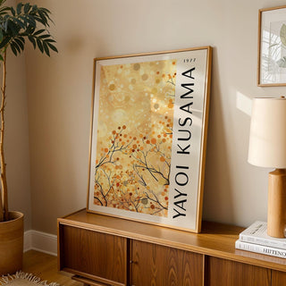 Minimalist yellow nature art for contemporary walls