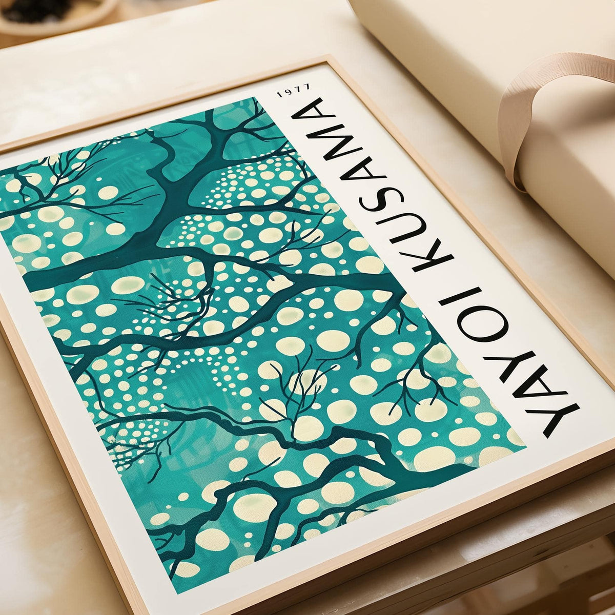 Modern minimalist teal wall art for living room with textured patterns