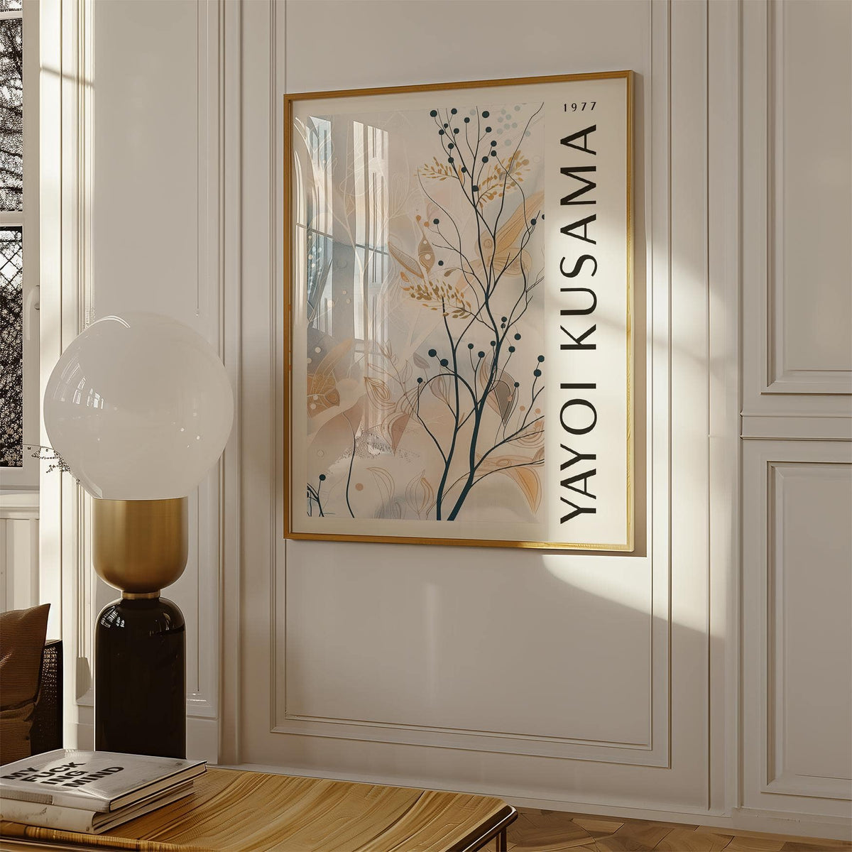 Modern large neutral wall art with minimalist aesthetic