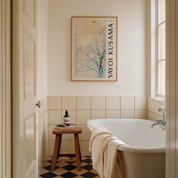 Reading nook styled with modern sitting room art illustration