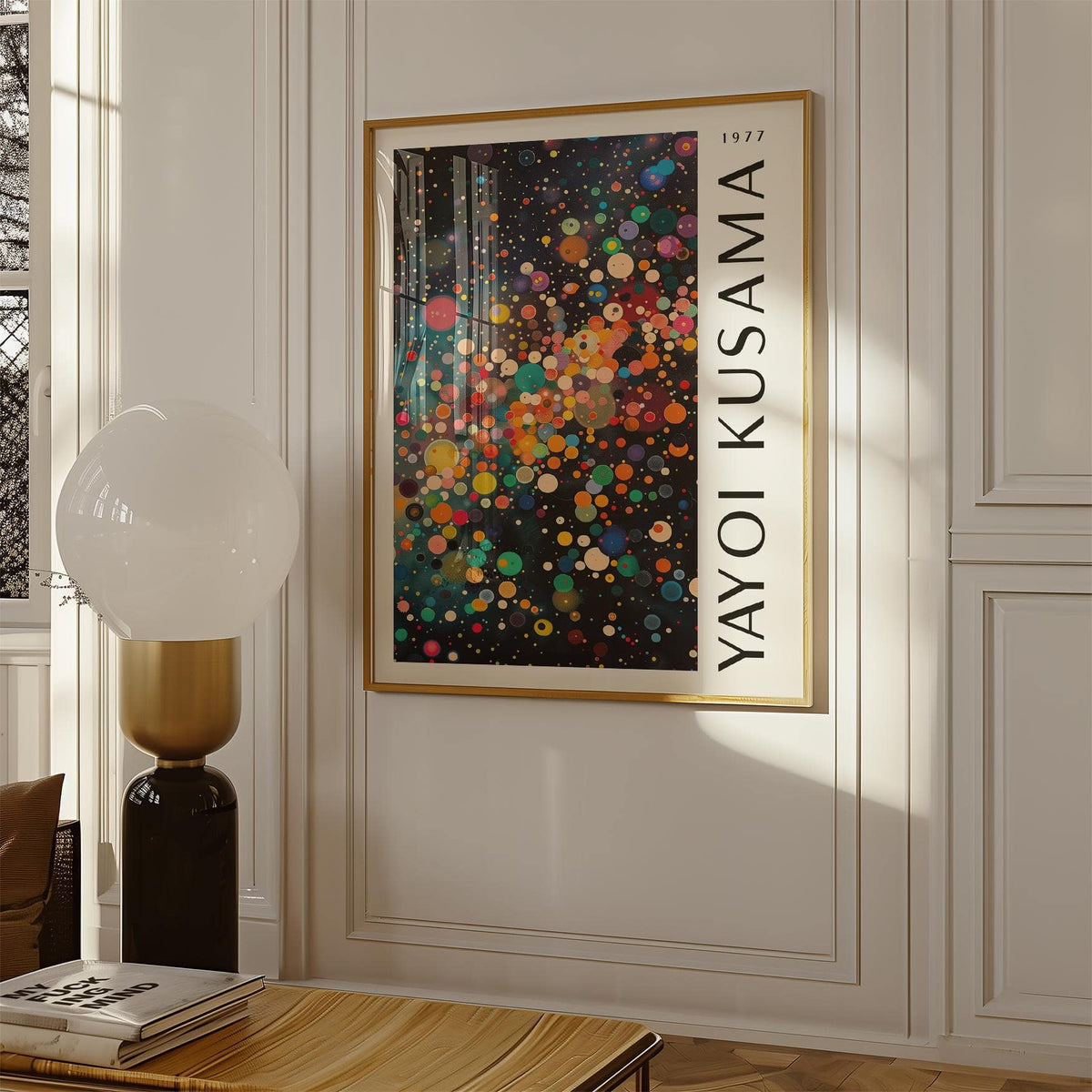 Abstract multicolour pattern in contemporary colorful large wall art