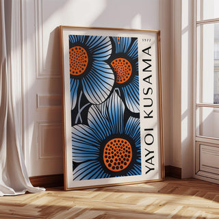 high-quality blue living room wall art print