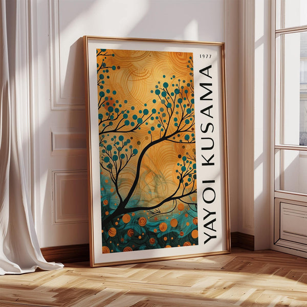 Autumn wall art for living room featuring intricate patterns