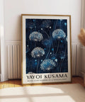 Contemporary blue dandelion wall decor