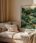 Minimalist rolling hills artwork for Japandi-style decor