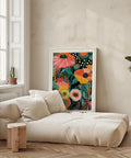 Abstract floral art print for modern home decor