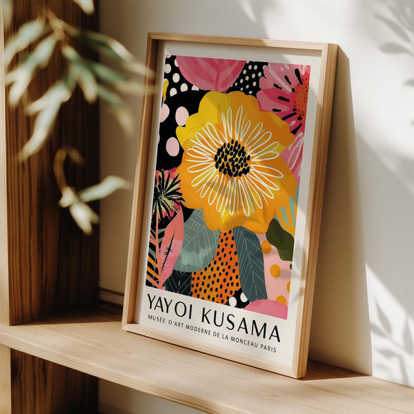 high-quality abstract art of flowers print