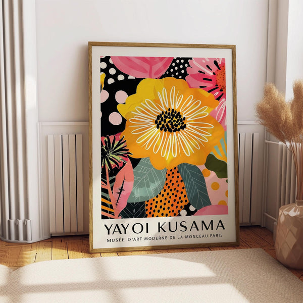 artistic abstract art of flowers for living room decor