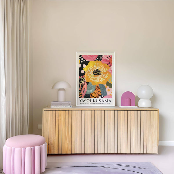 abstract art of flowers with expressive composition