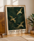 Minimalist Japanese bird print for home decor.