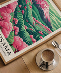 Vibrant Mount Fuji poster suitable for living room decor