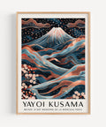 Modern Mount Fuji wall art showcasing flowing rivers and sakura trees