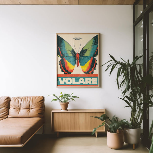 Butterfly-themed large wall art for nature-inspired spaces