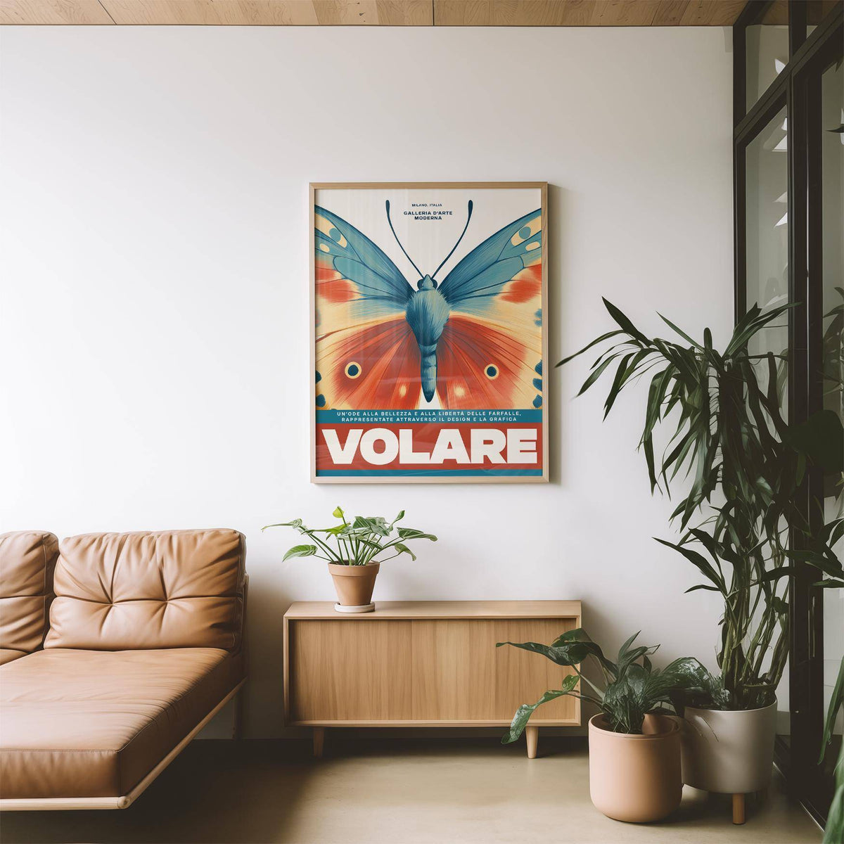 Contemporary butterfly wall art for minimalist office decor