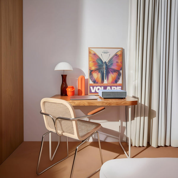 Artistic large butterfly print with intricate butterfly design