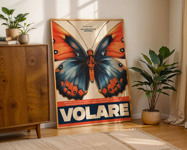 Eye-catching butterfly Italian art prints for expressive home interiors