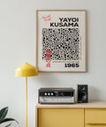 Exhibition-inspired polka dot print for home or office decor.