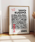 Japanese-inspired polka dot poster for contemporary interiors.