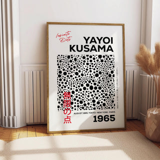 Striking Yayoi Kusama-inspired polka dots art for modern spaces