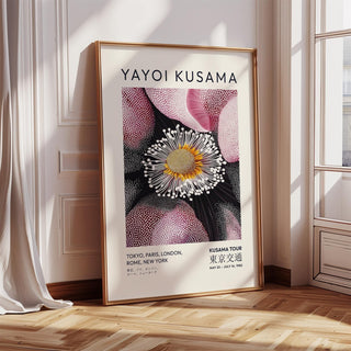 Dotted floral artwork used as modern pictures living room wall accent