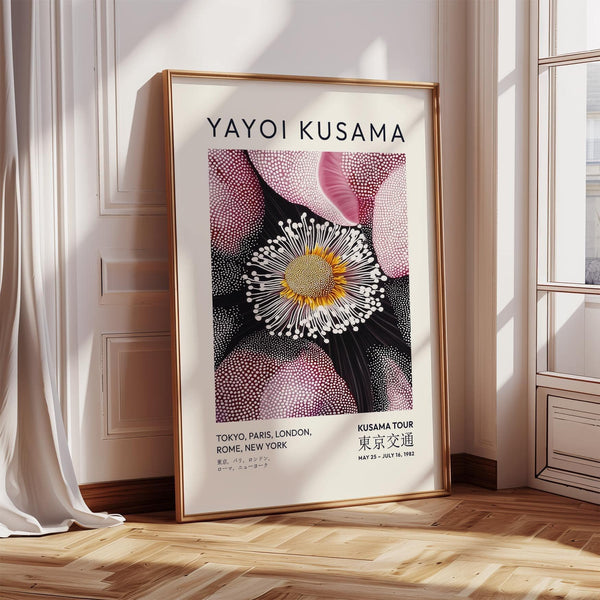 Dotted floral artwork used as modern pictures living room wall accent