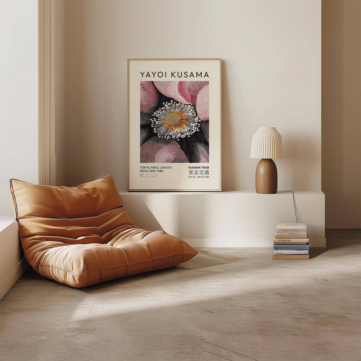 High-quality flower print featured in pictures living room wall setup