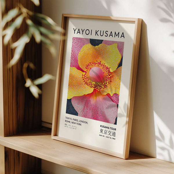 Bold floral art prints for modern living room or creative studio decor