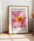 Premium Kusama-inspired pink and yellow flower print