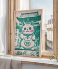 Good luck gift ideas for friends with a vibrant Maneki Neko design