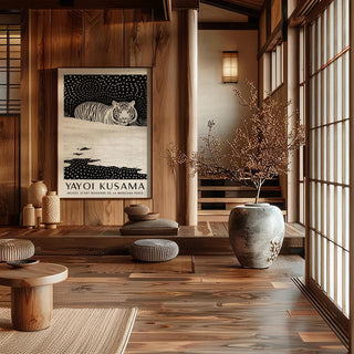 Decorative tiger wall art inspired by modern abstraction