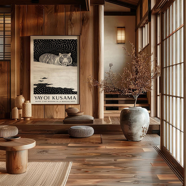 Decorative tiger wall art inspired by modern abstraction