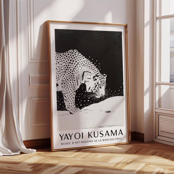 Modern white tiger wall art for contemporary interiors