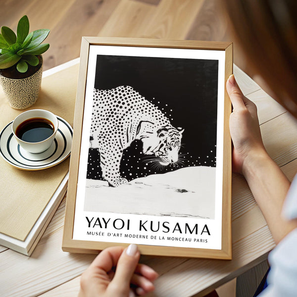 Unique white tiger wall art for artistic interiors