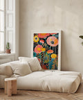 Nature-inspired tropical flower artwork for bedrooms